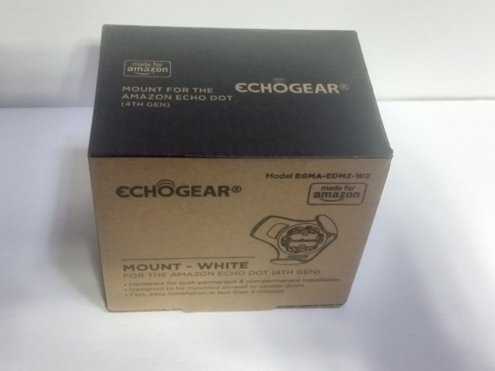 Echogear Wall Mount Only - For Amazon Echo Dot EGMA-EDM2-W2 White Color