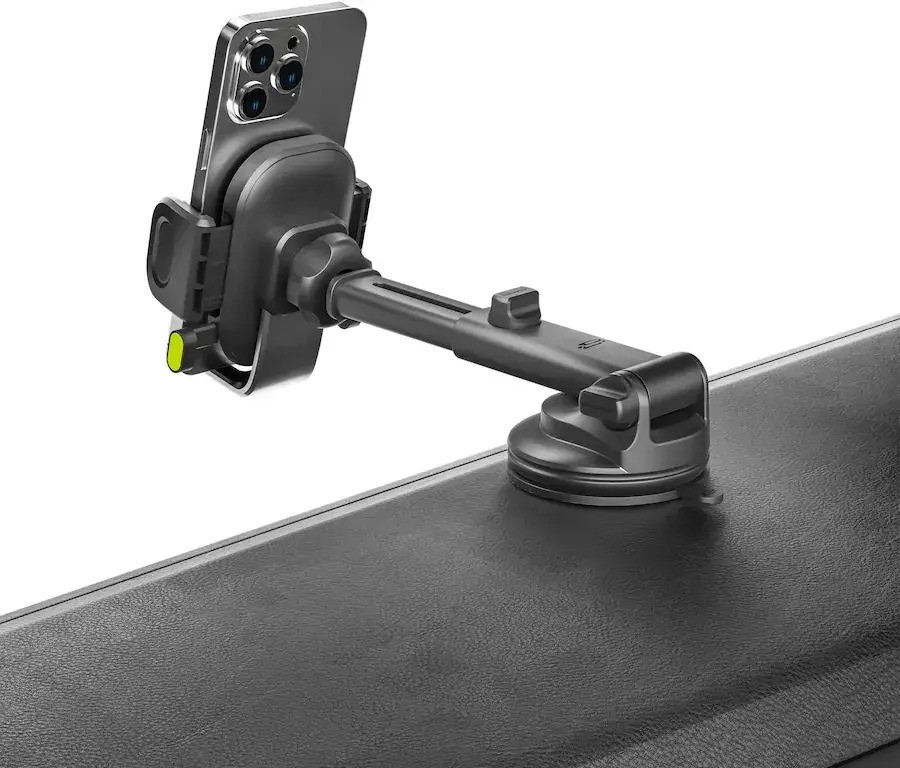 Bracketron - OneClick Ext Window, Dash & Vent Mount for most cell phones - Black