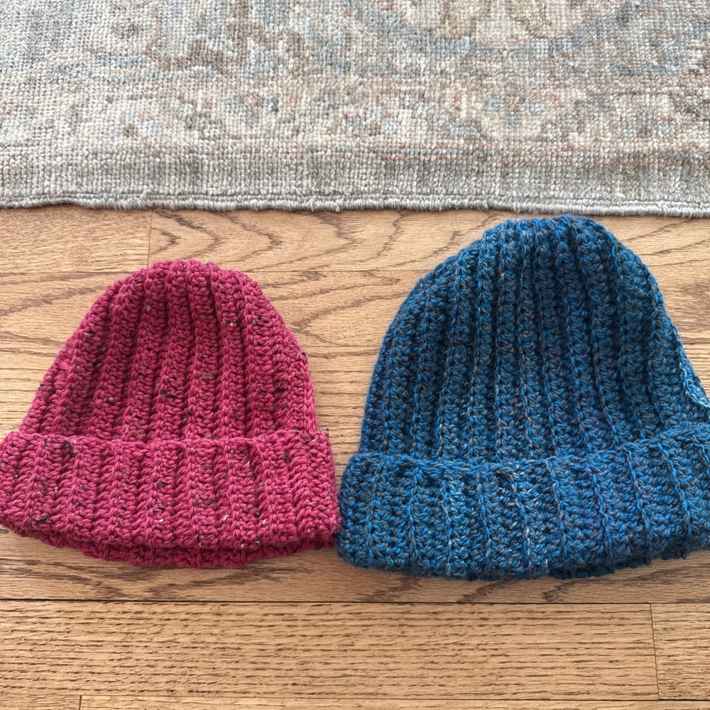 Hand crocheted hats