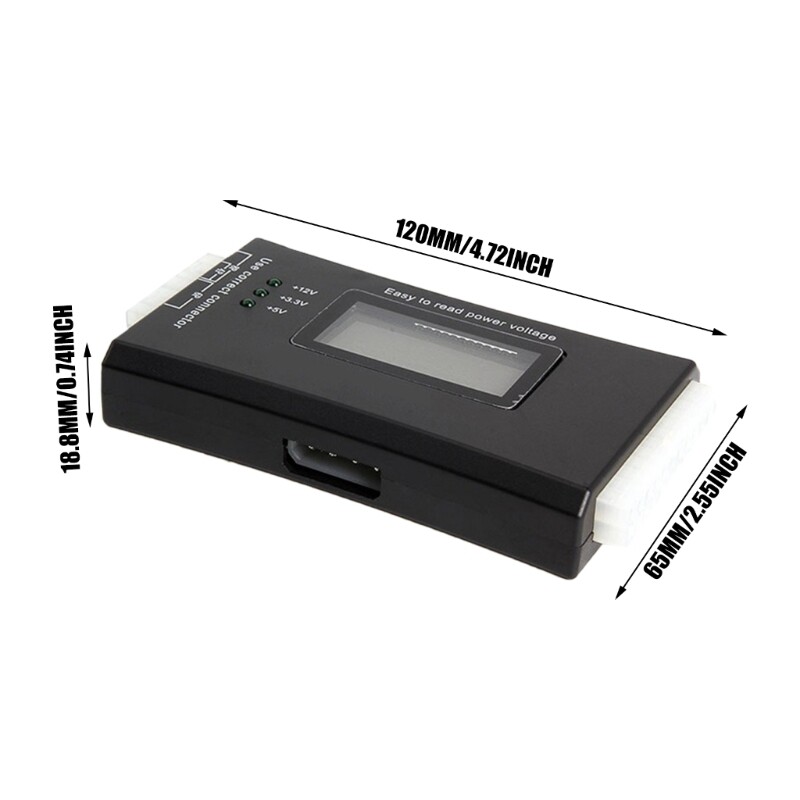 Power Supply Voltage Tester LCD Display Power Supply Checker For Computer