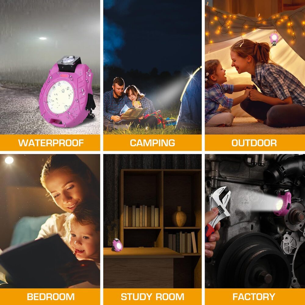 EverBrite Rechargeable COB Keychain Work Light 6 Mode Multifunctional Flashlight