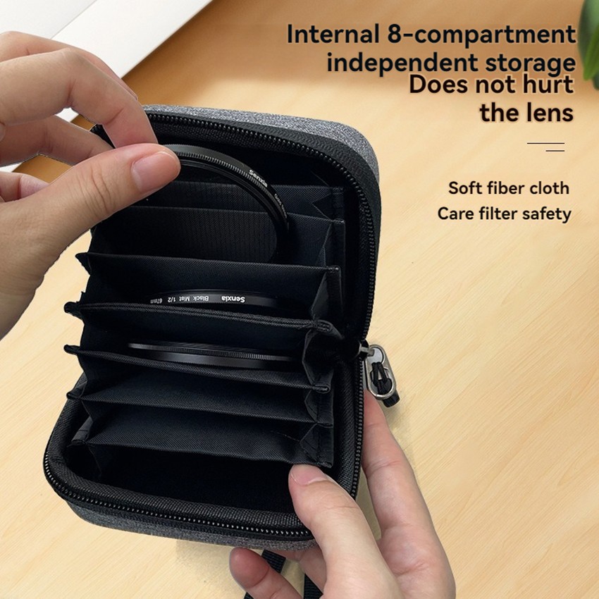 Round Filter Storage Sleeve CPL Polarize UV Filter Multi-Layer Protective Case