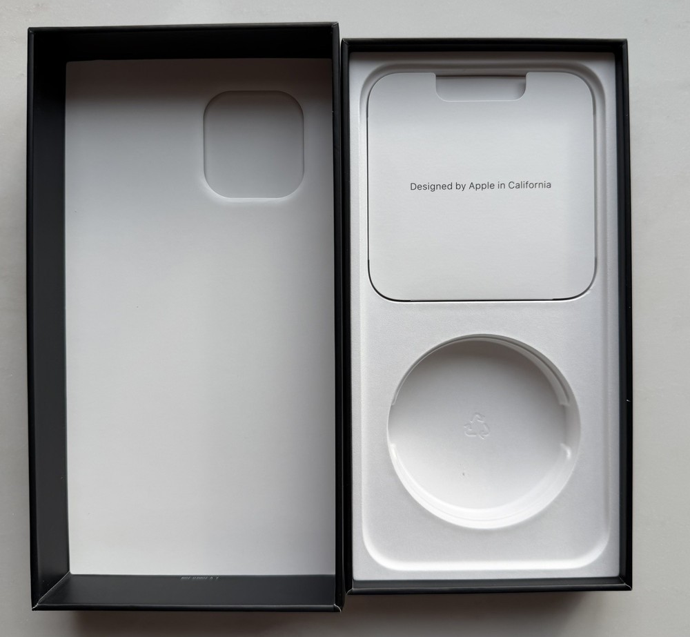 EMPTY iPhone 12 Pro Max silver Box Only – No Phone – Original Packaging