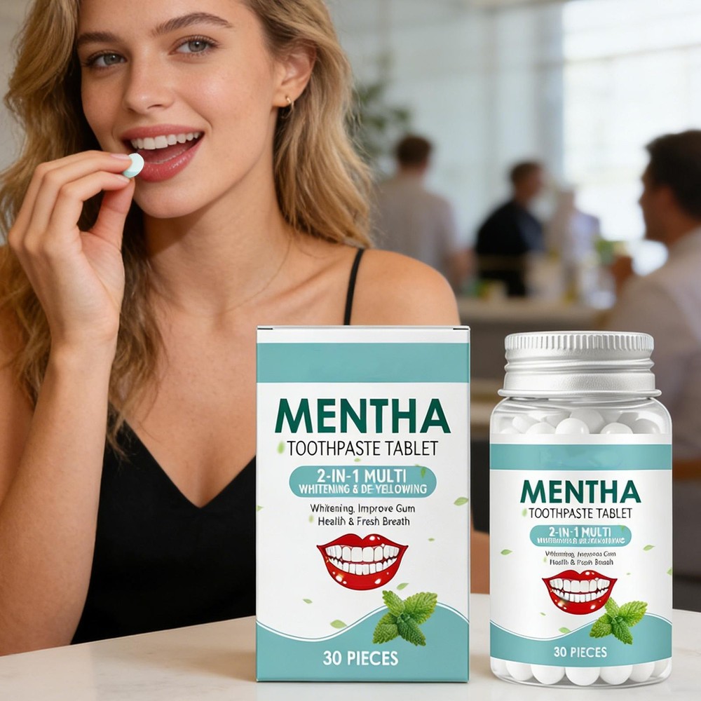 Toothpaste Tabs 30 Pieces Brightening Deep Cleaning Tooth