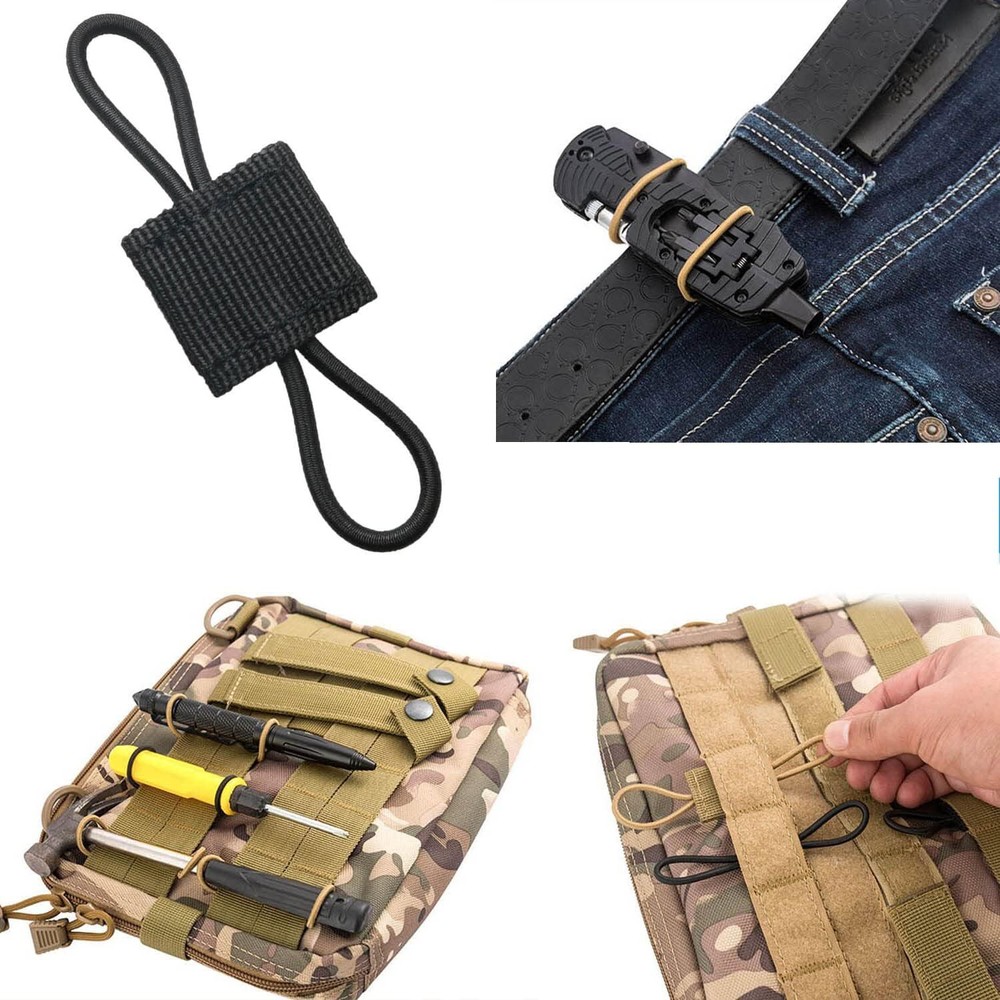 10Pcs Tactical Molle Backpack Accessories Attachment PTT Antenna Binding Buckle