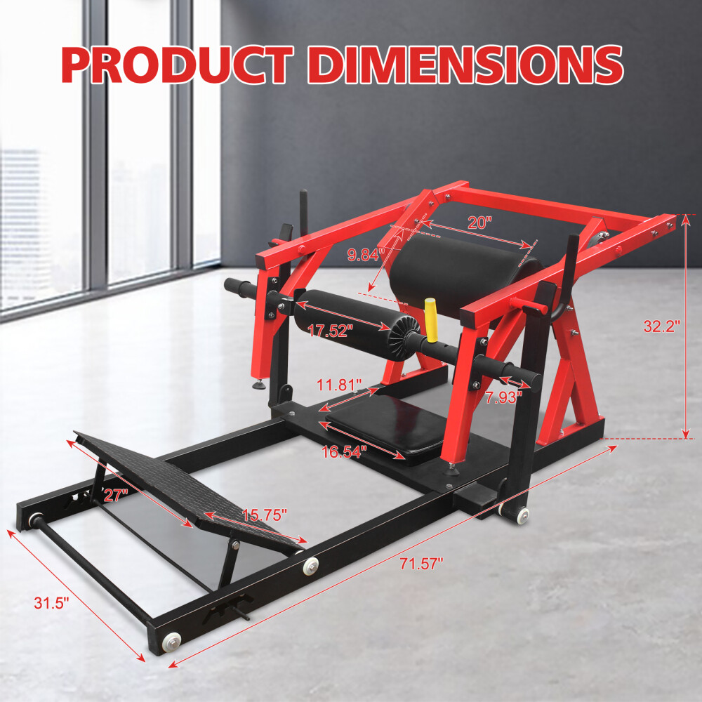Hip Thrust Machine Bridge Machine w Weight Holder Butt Exercise Equipment