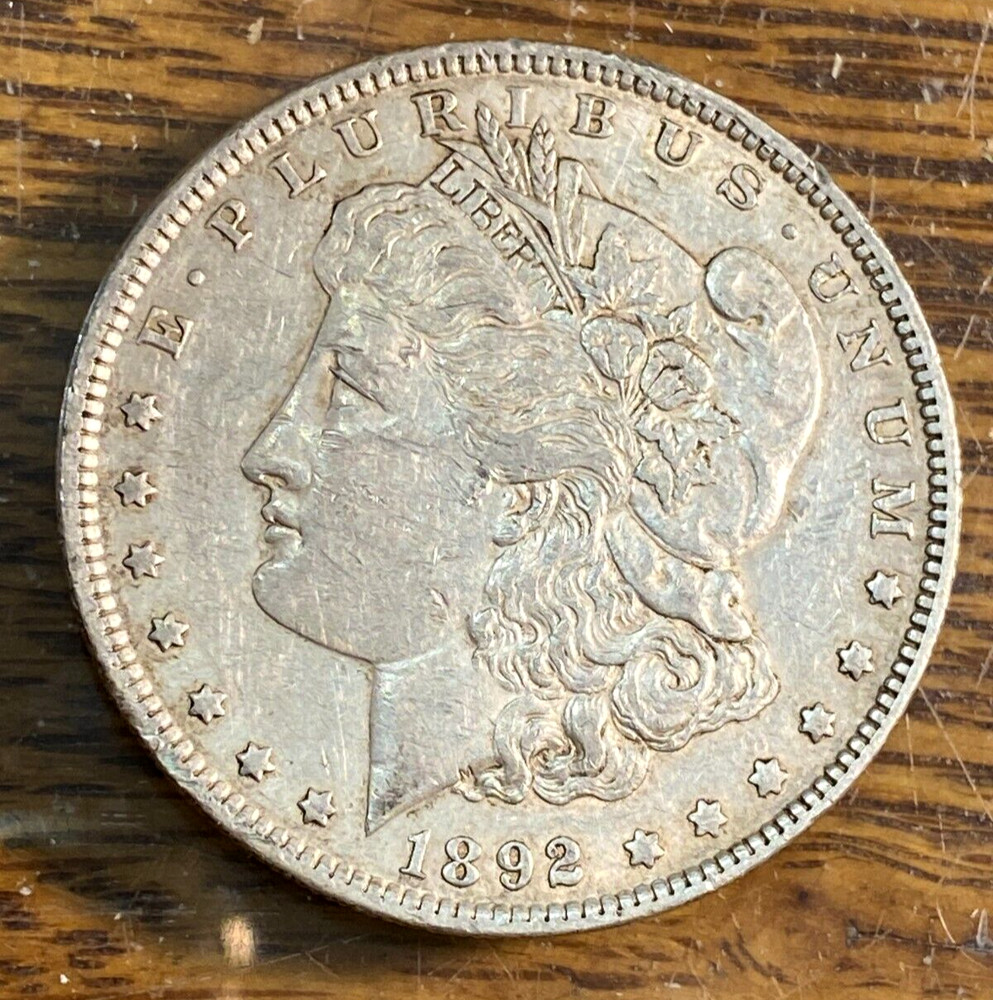 1892 Better Morgan Dollar Nice Original AU CHRC