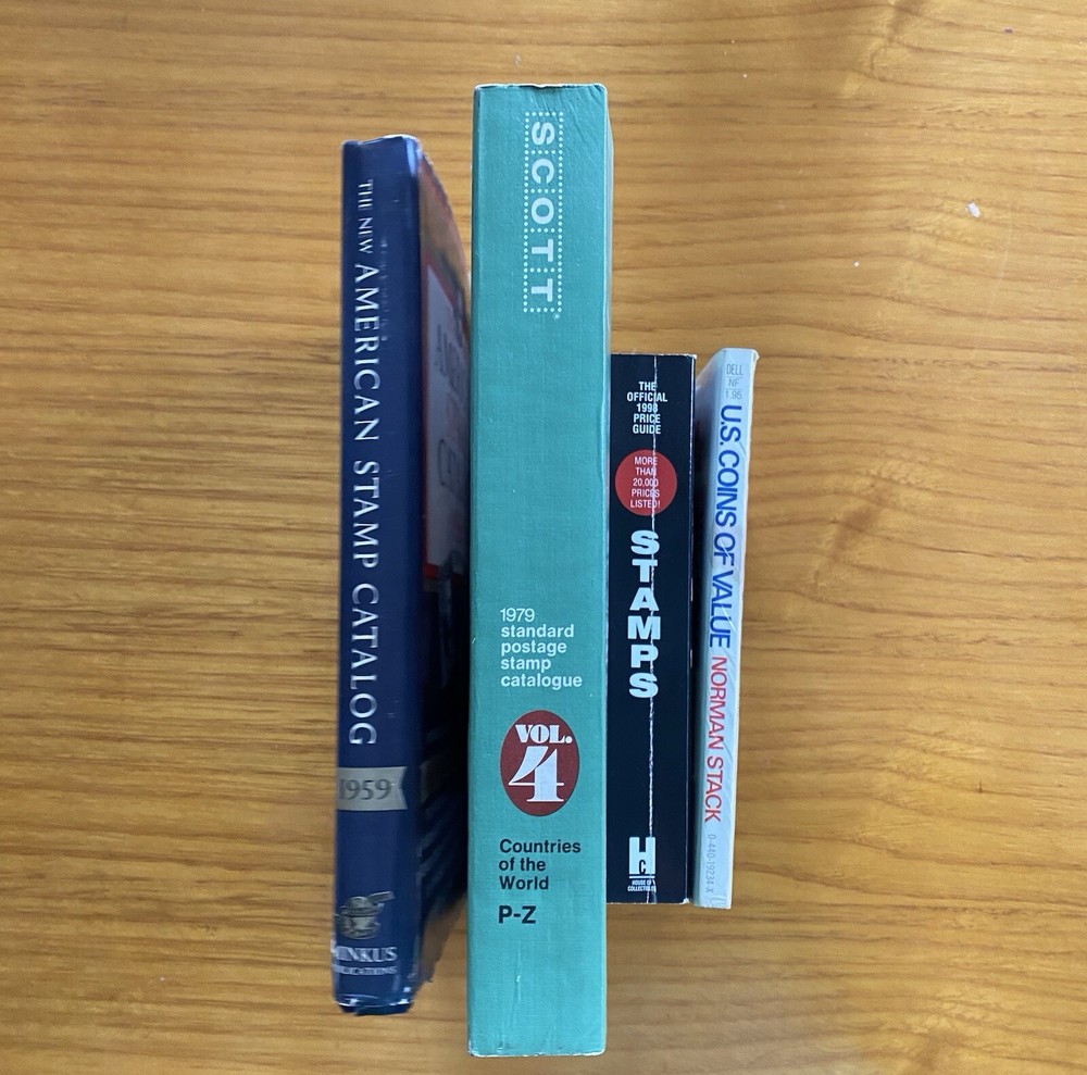 Vintage Stamp Collecting Books - 1959 - 1979 - 1998 - MINKUS - SCOTT - STACK