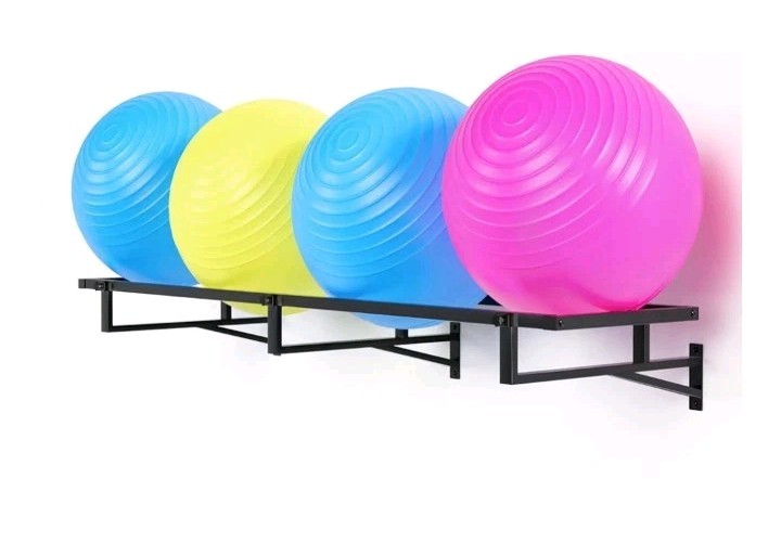 Exercise Ball Holder - Extra Large Wall Rack For Storage- 6.5 Ft- Wall Mounted