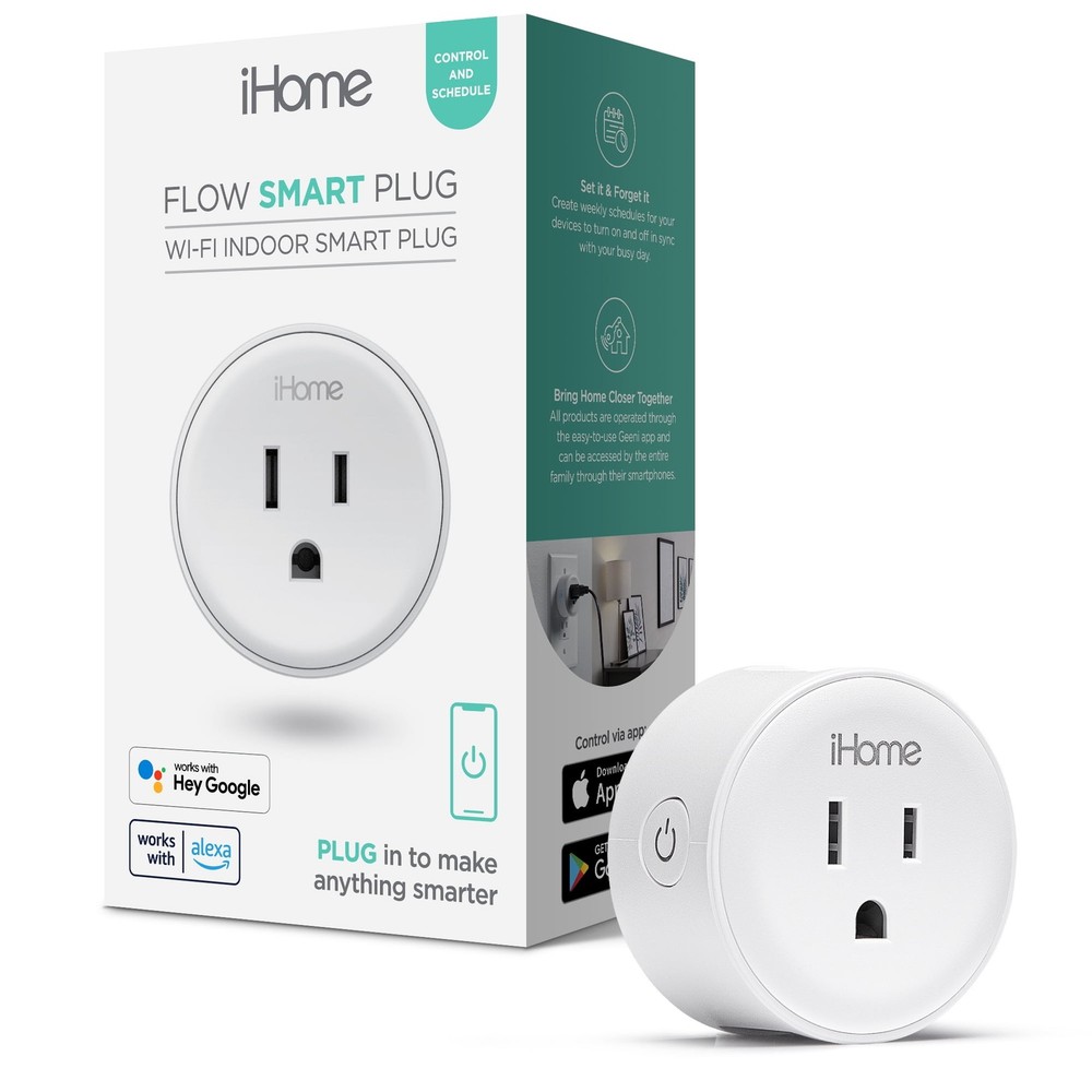 Smart Plug 10A, Works with Alexa & Google Home, App Control, Single Pack, White
