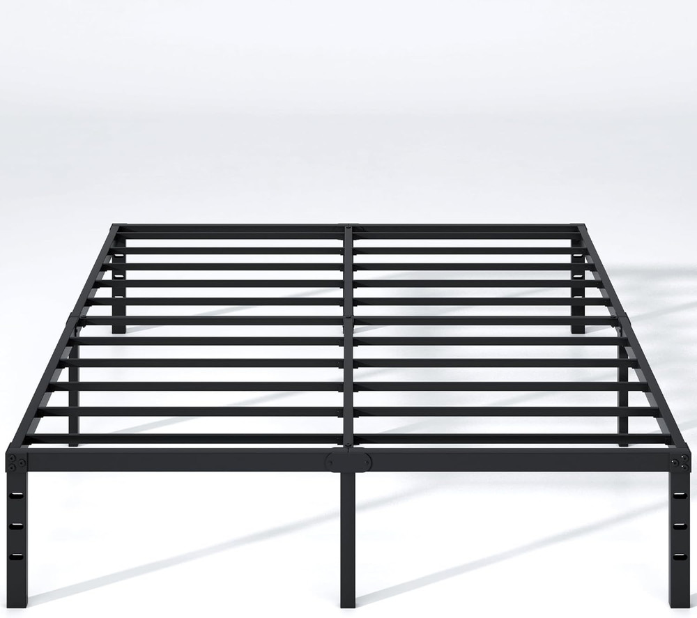 QUEEN SIZE METAL BED FRAME W/ STORAGE Strong Support Easy Assembly Design