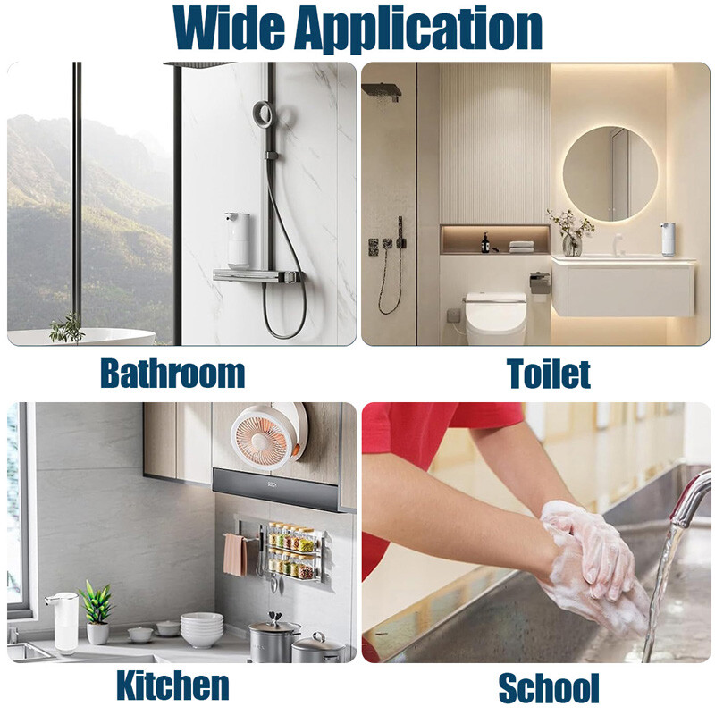 Automatic Foaming Soap Dispenser White Touchless 350ml USB Rechargeable