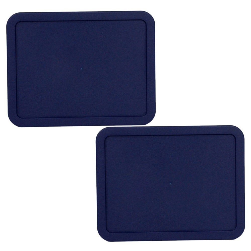 6 Cup Container Lid, 2 Pieces, Dishwasher Safe, Blue