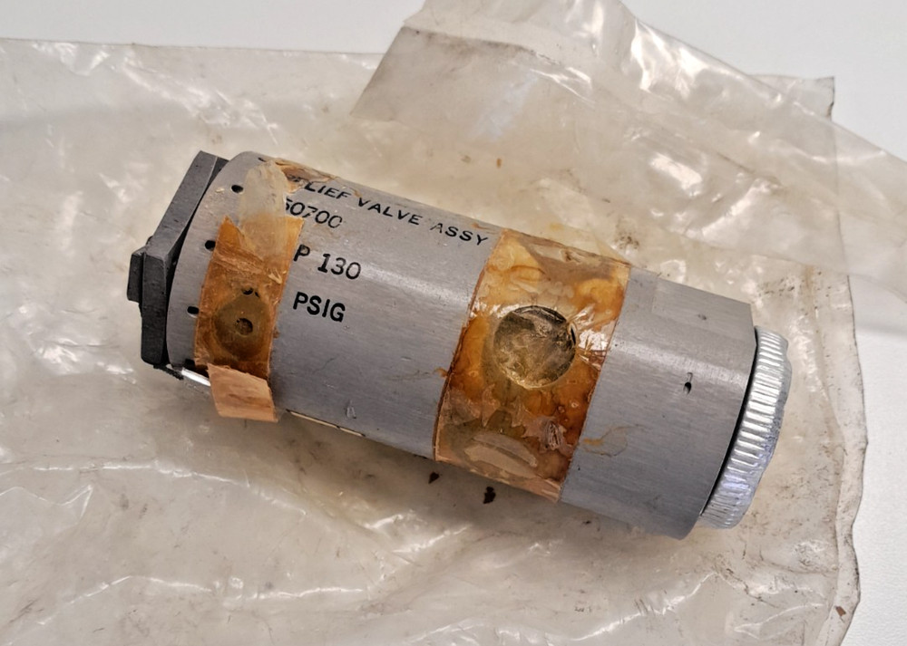 NOS Surplus - Unknown Mfg. Relief Valve - 550700 - 800 PSIG - Rocket Engine NASA