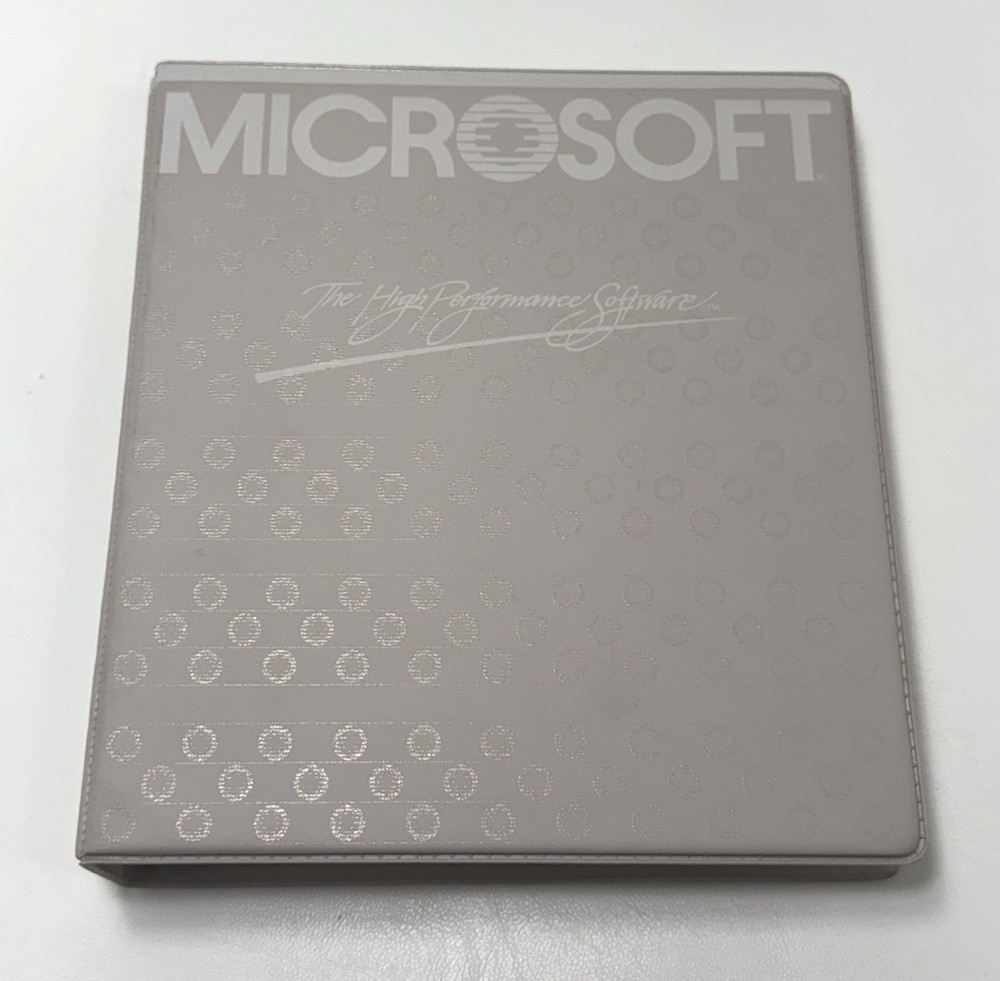 Microsoft Macro Assembler MS-DOS Version 4 Manual, Software, Acrylic Case 1984