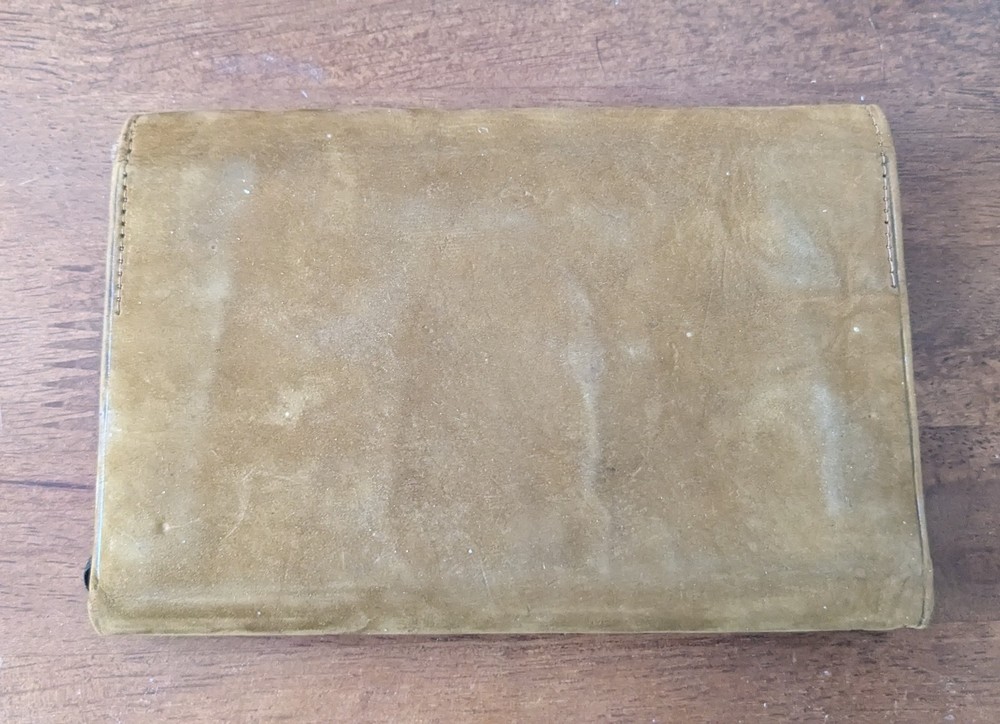 Antique Tan Suede Wallet Ca. 1920.