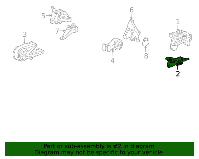 Genuine GM Passenger Side Engine Mount Bracket 13248477