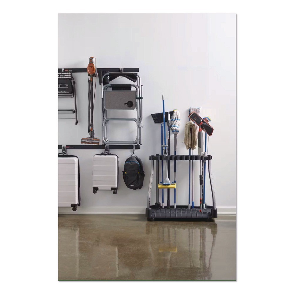 Rubbermaid 2140834 FastTrack Plastic Garage Tool Tower Rack - Black New