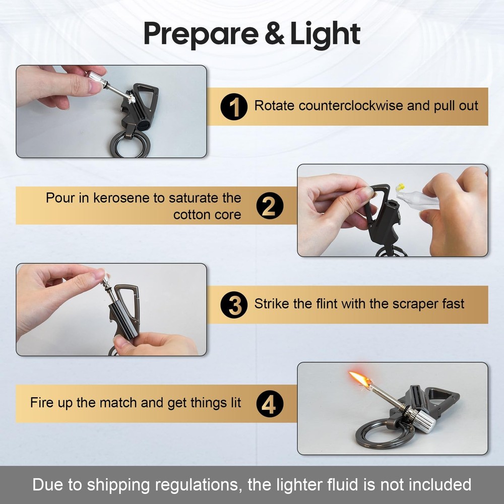 Entrq 2 Pack Permanent Match Infinity Lighter, Small, Black