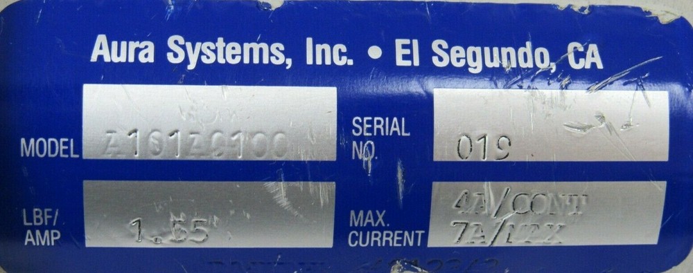 USED AURA SYSTEMS A101A0100 STEPPER MOTOR