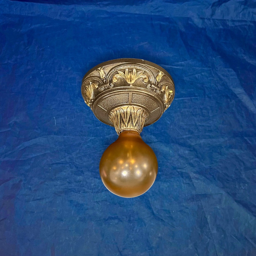 Flush Mount Fixture Rewired Polychrome Nice! 27H