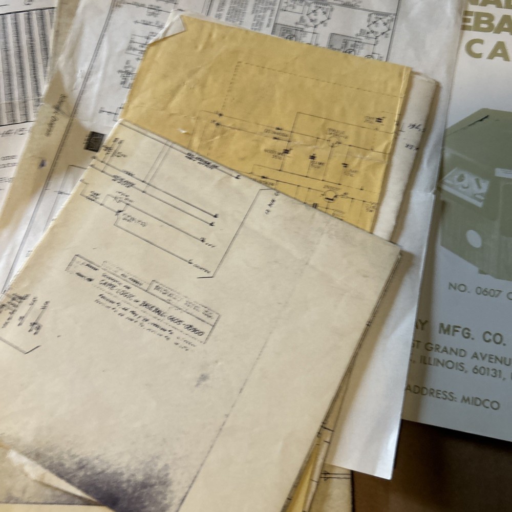 Toronado Baseball With Schematics Midway Arcade Game manual