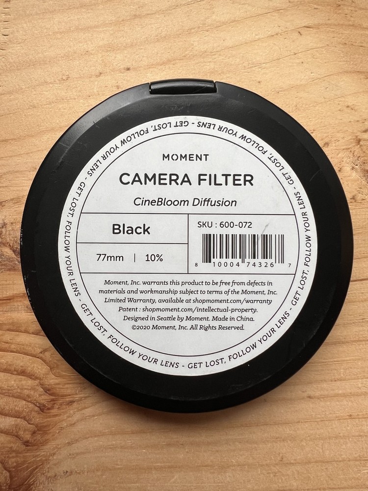 Moment 77mm CineBloom Diffusion Filter, 10% Diffusion With Case