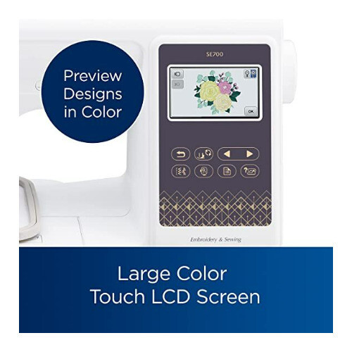 Brother SE700 Elite Computerized LCD Touchscreen Sewing and Embroidery Machine