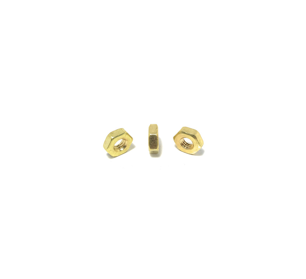 (100) 8-32 Brass Machine Screw Hex Nuts - Solid Brass (100 Pieces) Free Shipping