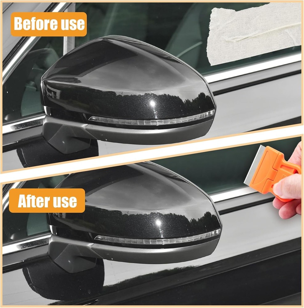 2 Sets Razor Blade Scrapers, Plastic Scraper Tool Extra 10 Plastic Razor Blades