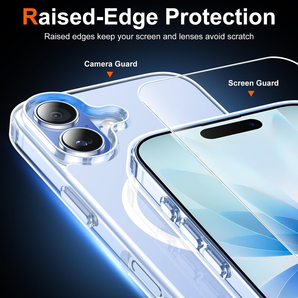 Temdan for iPhone 17 Case Clear with Screen Protector, Transparent