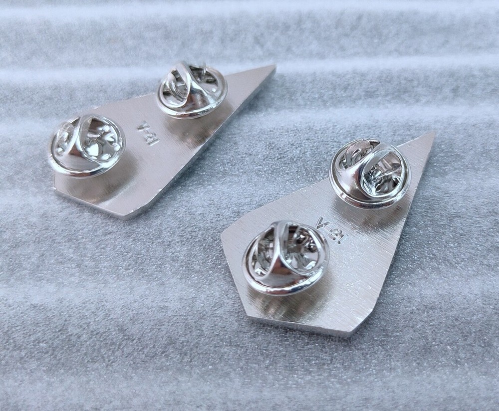 PAIR U.S. SPACE FORCE COLLAR BADGE PIN DEVICE -chho981