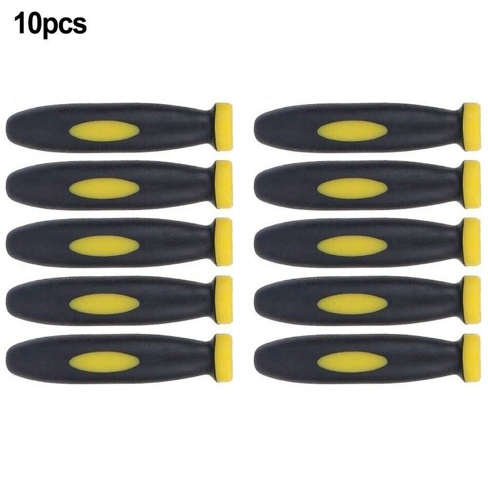 10Pcs Rubber File Handle 2.36Inch 3mm Hole Diameter Grip File Handle Replacement