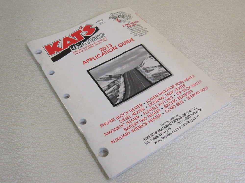 Five Star Manufacturing Group Inc Kat's Heaters 2013 Application Guide DC13