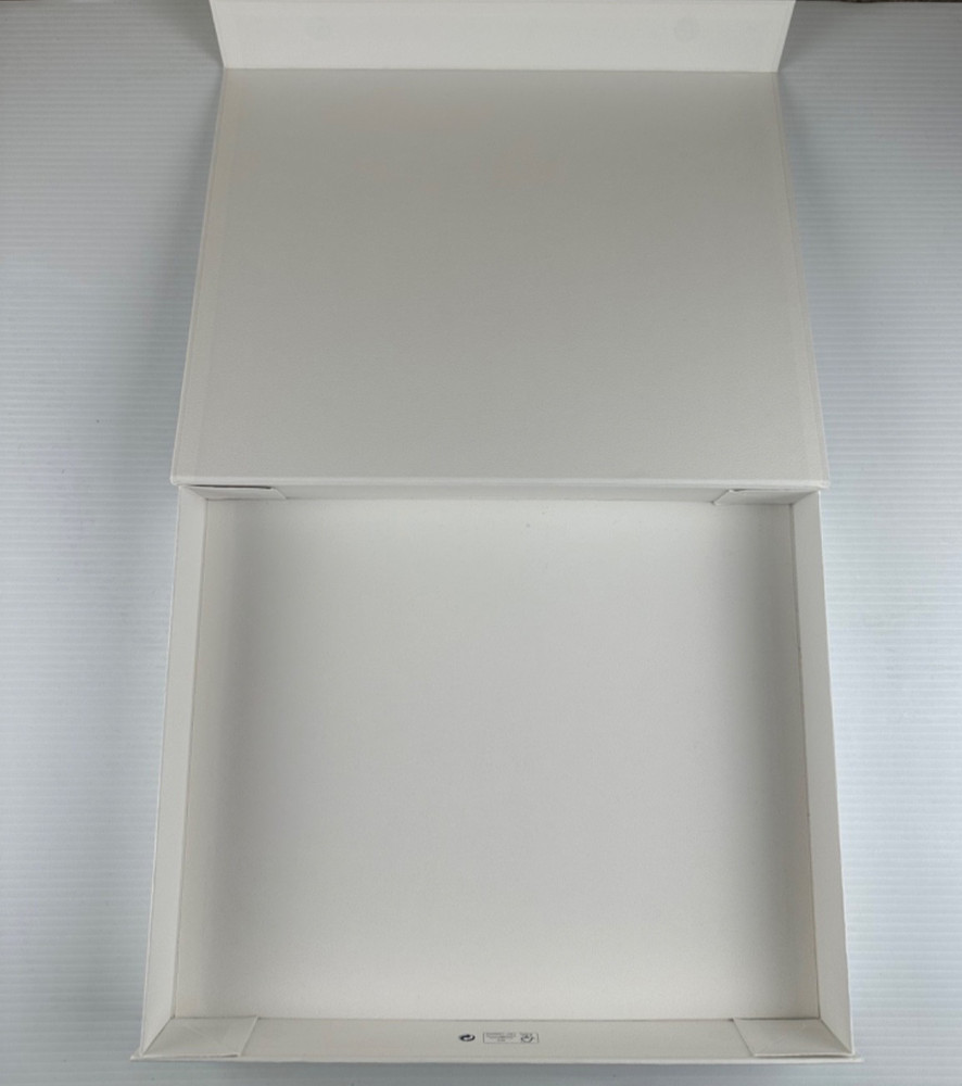 MONCLER Large Flat Embossed White Empty Storage Box 16.5” x 13” x 2”