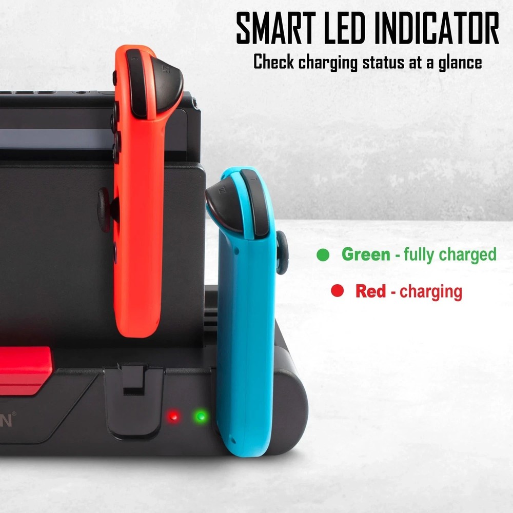 Insten Nintendo Switch & OLED Joycon Controller Charging Station Docking Base