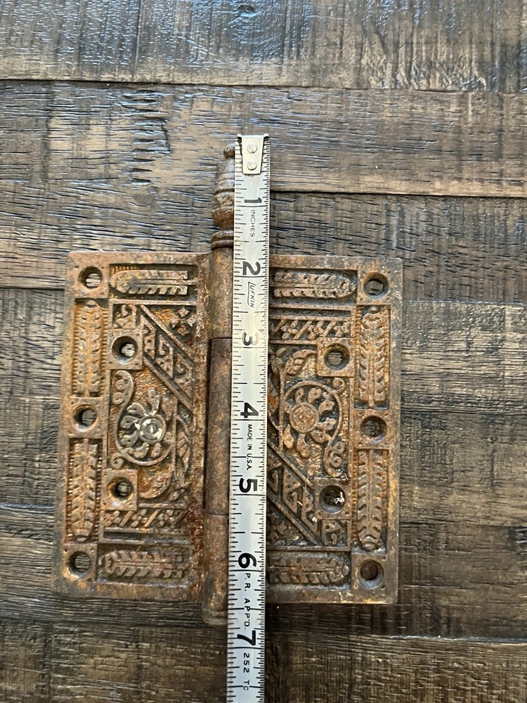 Victorian aesthetic movement hinge 5” x 2.5”