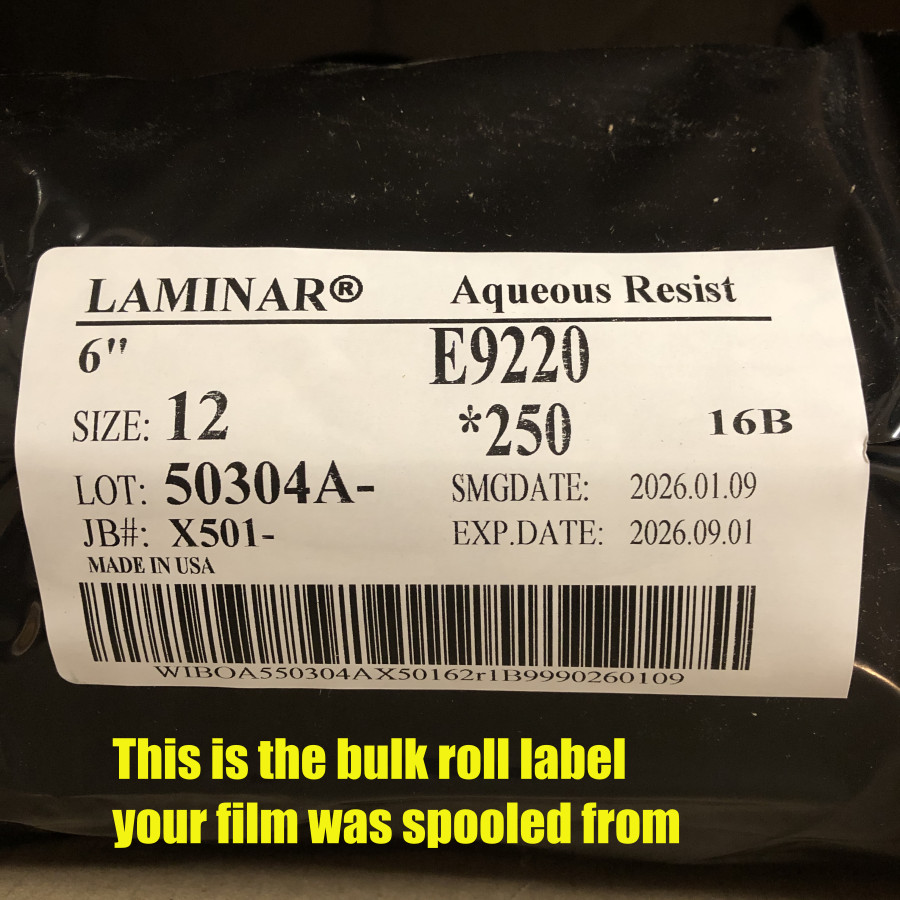 25ft x 1ft Dry Film PhotoResist for PCB Etching, Intaglio Printing, Engraving