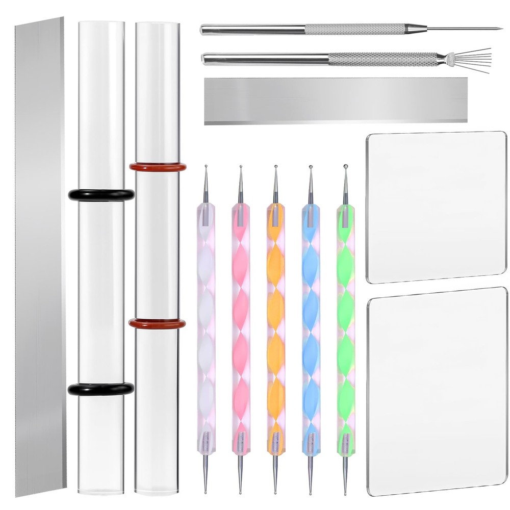 Polymer Clay Tools, Acrylic Roller Pin, Cutters transparent