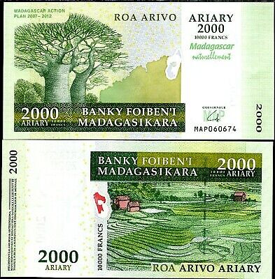 Madagascar 2000 Ariary 2007 P 93 Comm. UNC
