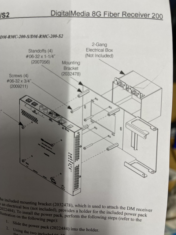 Crestron Mounting Bracket 2032478