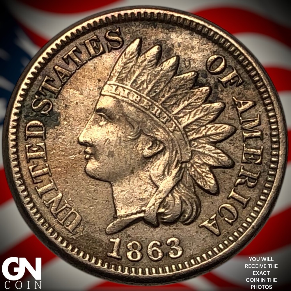 1863 Indian Head Cent Penny Y2022