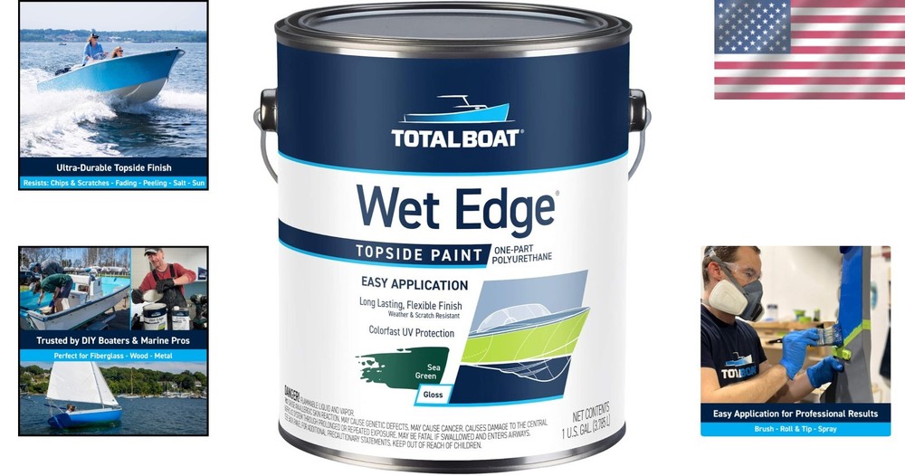 Durable Sea Green Marine Topside Paint - Polyurethane, Easy Application