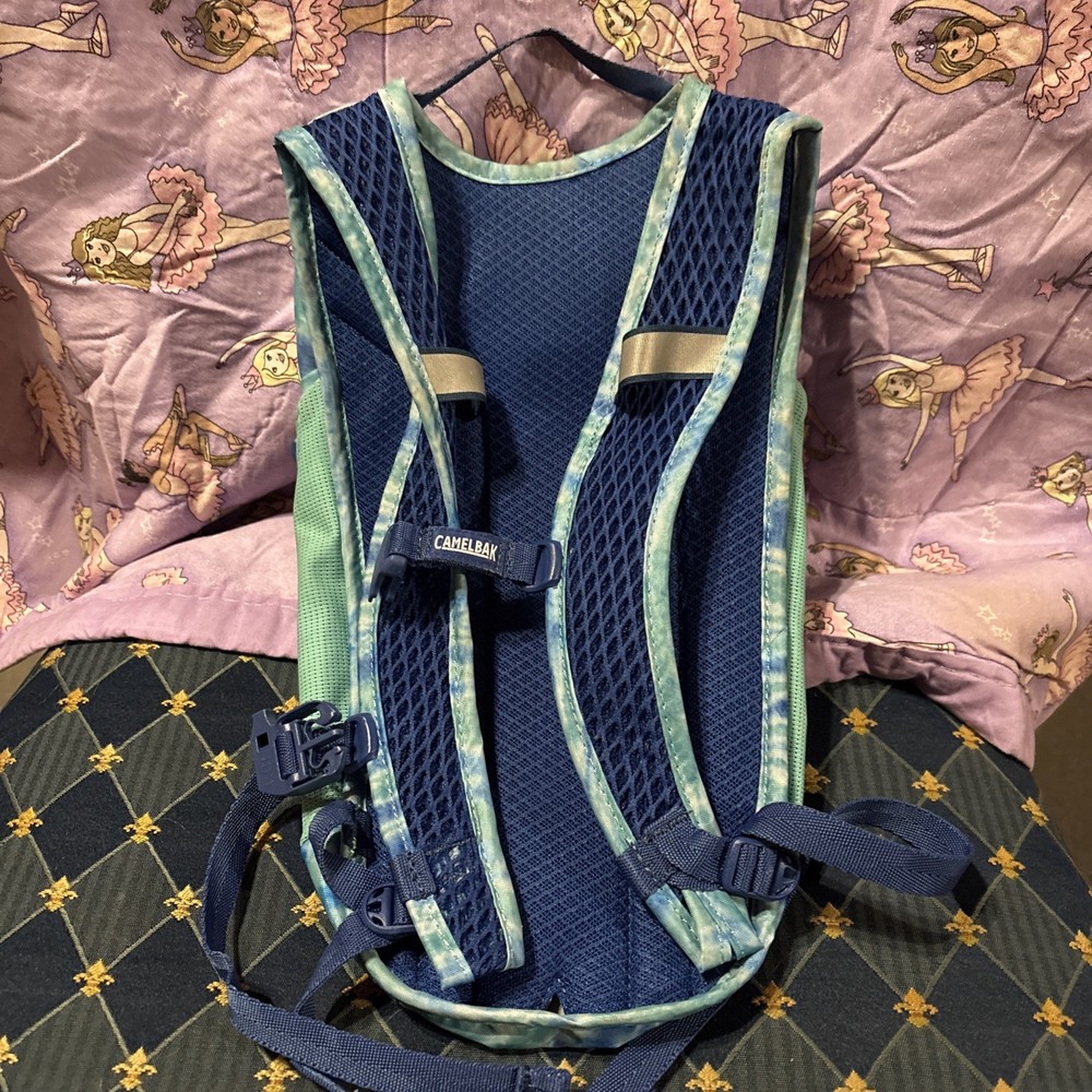 Camelback Mini Mule Pack Hiking Backpack Blue and Green Backpack