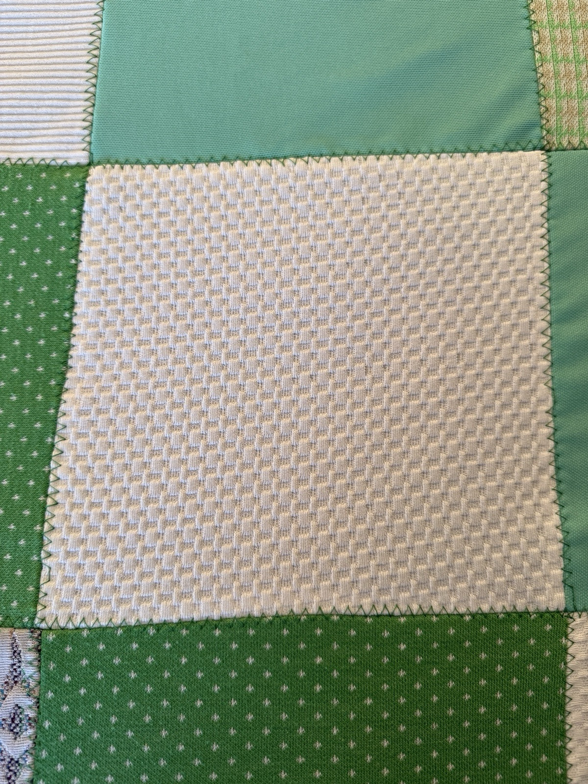 Vintage 70's Patchwork Coverlet Bedspread Quilt Topper