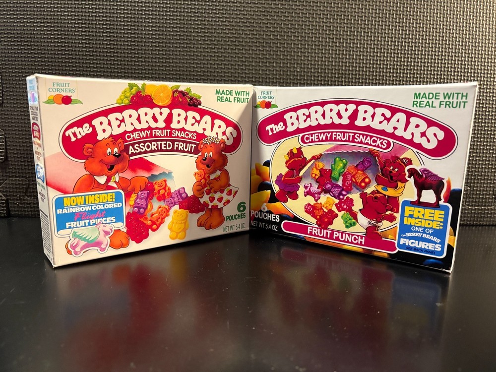 Berry Bears fruit snacks - 3 empty custom design display boxes