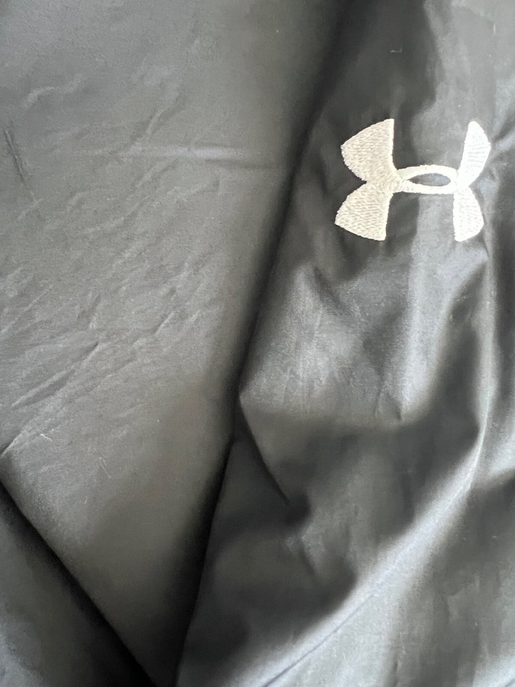 UNDER ARMOUR V NECK PULLOVER SWEATSHIRT SHELL JACKET Sz Mens XL Black