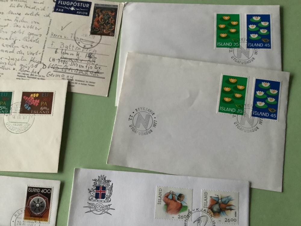 Iceland covers & cards 11 items Ref A1934