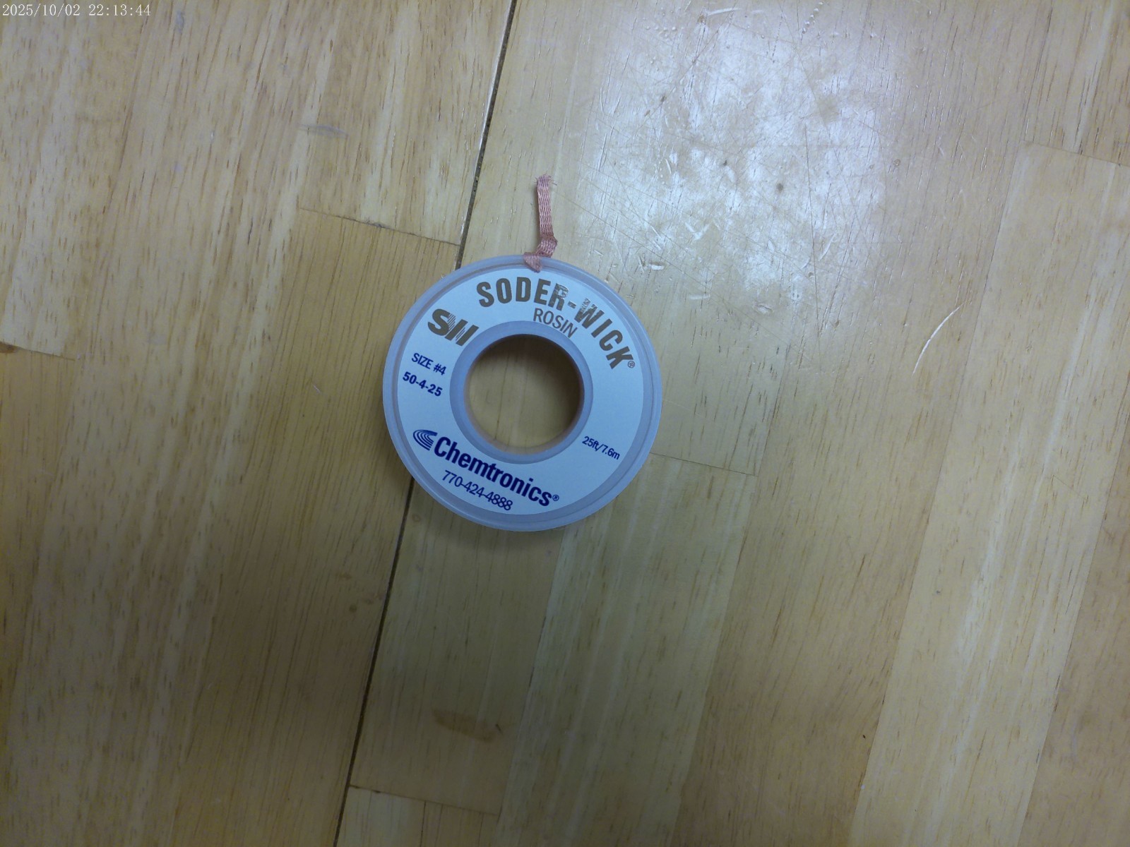 CHEMTRONICS 50-4-25 DE-SOLDERING BRAID #4 .110 25FT