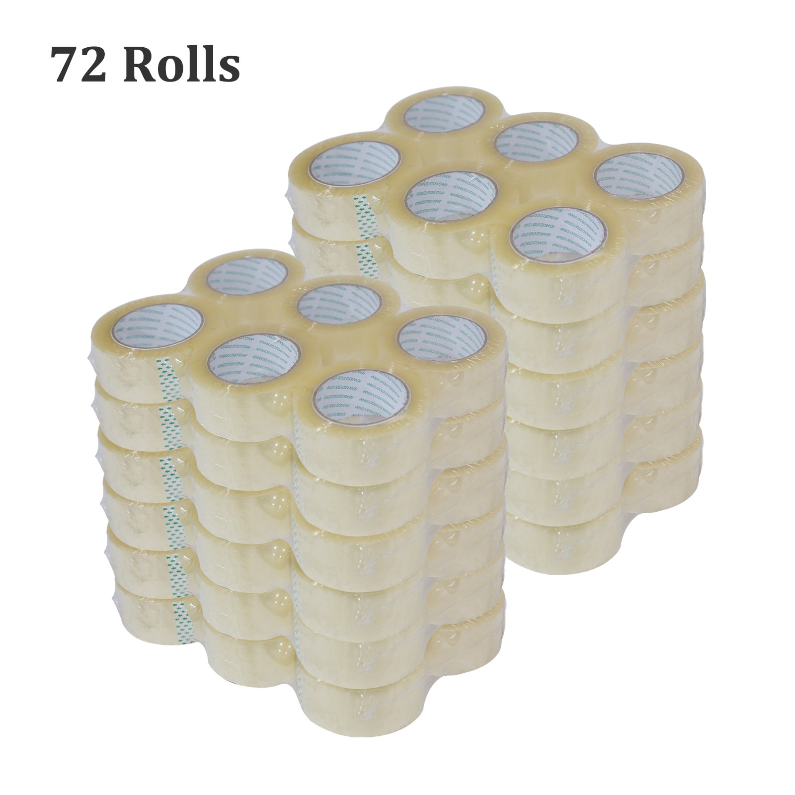 72 Rolls Shipping Packaging Box Packing Sealing Tape 2 mil 2" x 110 Yard 330FT